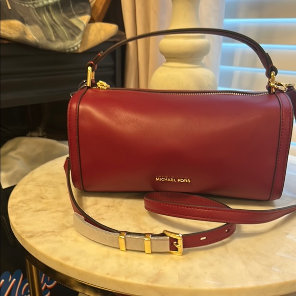 Michael Kors Red Leather Handbag new - Picture 1 of 8